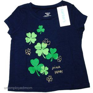 St Patrick's Day Tee Pinch Proof Shamrocks Top T Shirt Baby Infants Girl
